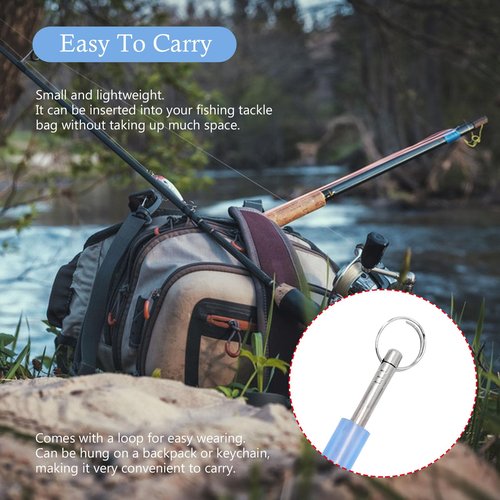 Medsuo 2pcs Stainless Steel Fishing Unhooking Disgorgers Portable Fishing Hook Remover Tools Fishing Supplies for Lake Fishing River Fishing Sea Fishing