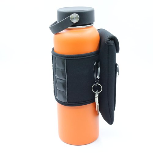 SACSTAR Magnetic Water Bottle Sleeve Bag with Large Pocket Phone Holder, Attach it to Any Equipment, Gym Essentials Accessory