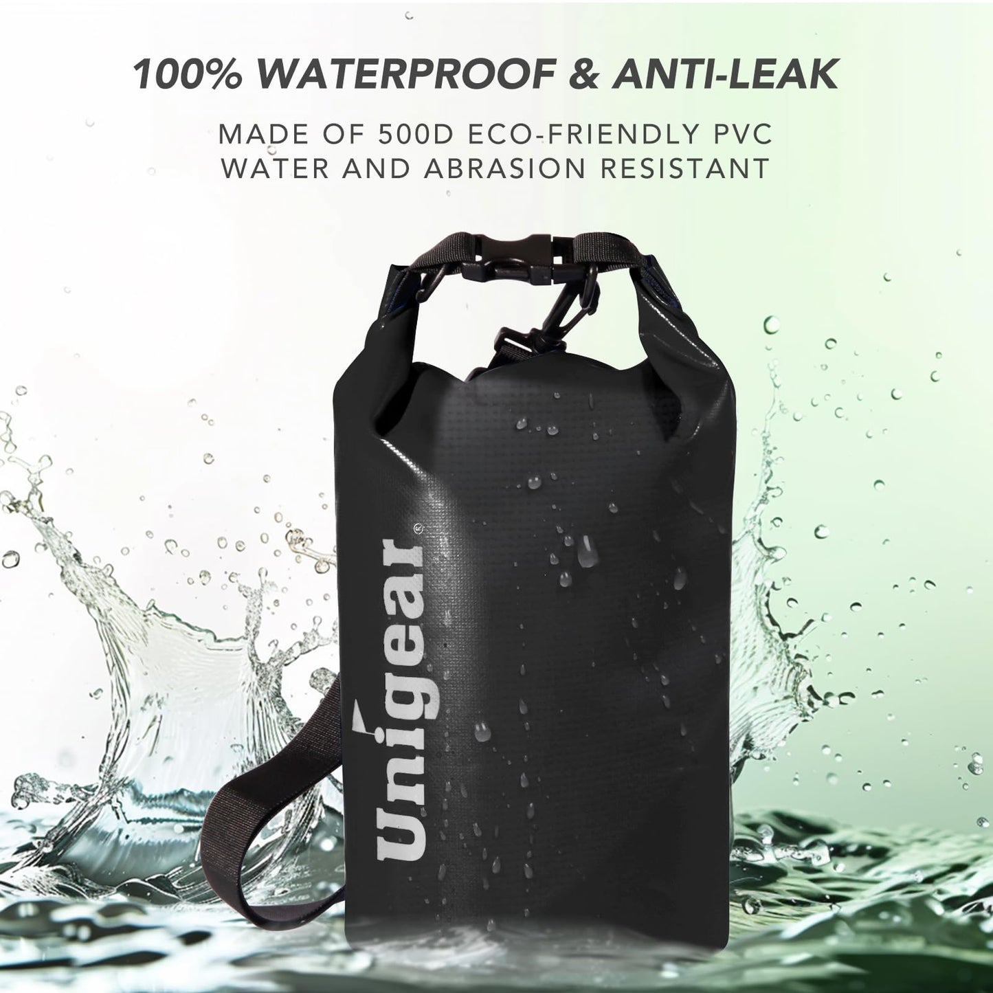 Unigear Dry Bag Waterproof, Floating and Lightweight Bags for Kayaking, Boating, Fishing, Swimming and Camping with Waterproof Phone Case