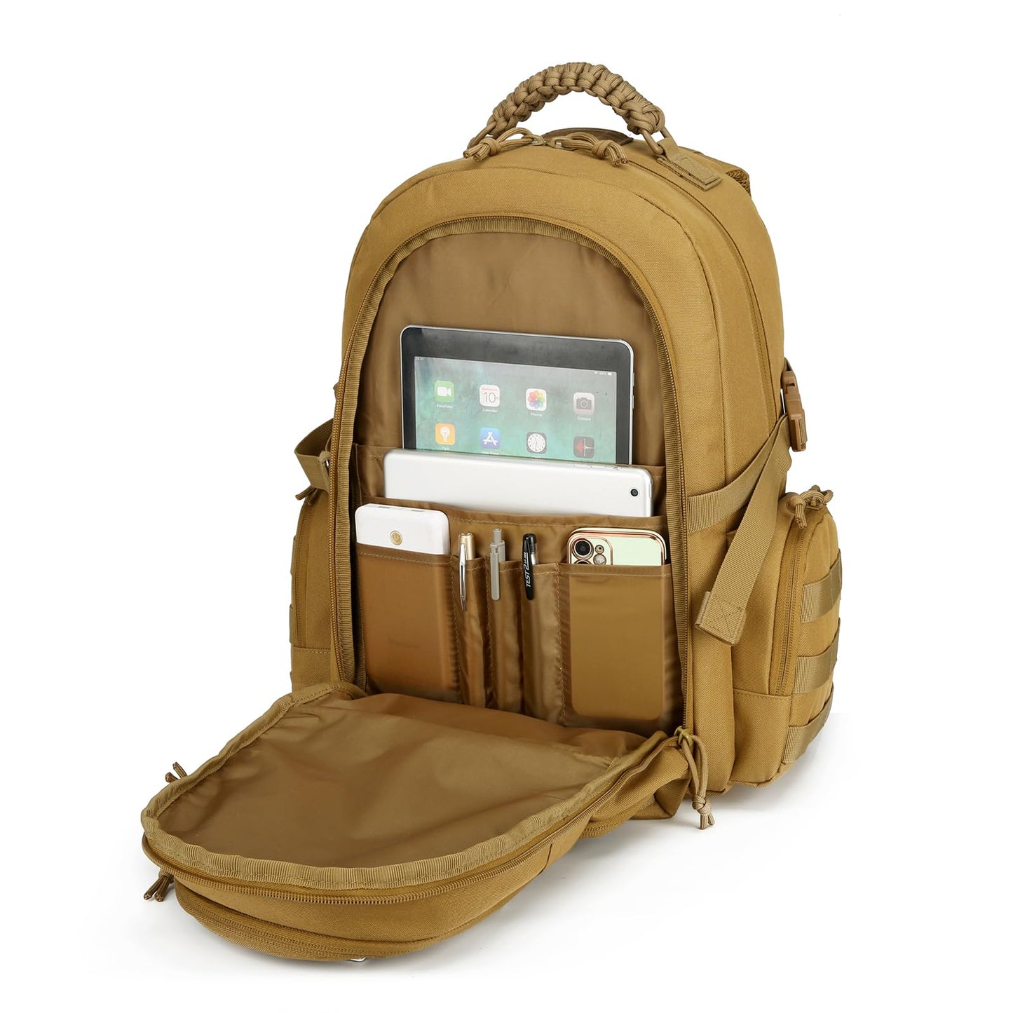 30L Military Tactical Backpack for Men 3 day Assault Pack Molle Backpack Tactical Hiking Rucksack (Khaki)