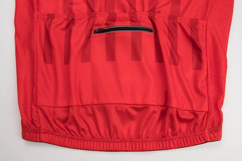 CR Winter Men's Cycling Jersey Long Sleeves Thermal Fleece Bike Jersey + Bib Pants, Winter Cycling Kit Clothing Set for Men (Red, M)