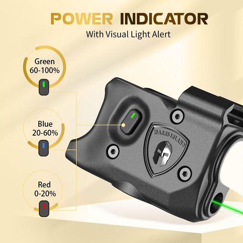 WARRIORLAND Pistol Light Laser Combo Fits Glock 17/19 Gen 3-5 & 22/23/31/32 Gen 3-4 & 19X/44/45, Compact 150-Lumen Tactical Weapon Light with Green Laser & White LED Flashlight, SLL-104G