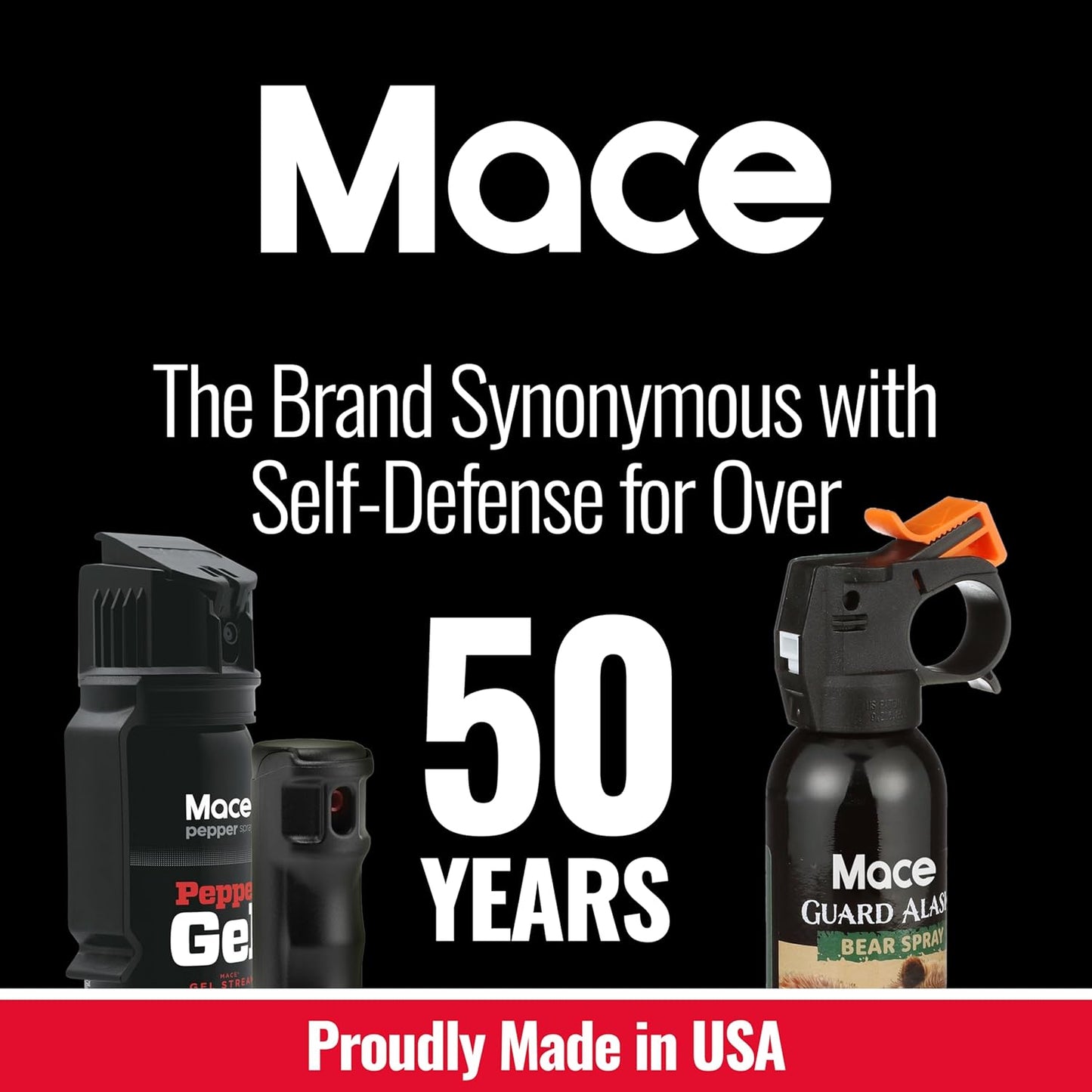 Mace Pepper Spray - Twist Lock & Hardcase Model, Max Strength 10% OC Formula, Long Lasting UV Dye, Self Defense Pepper Spray for Women & Men