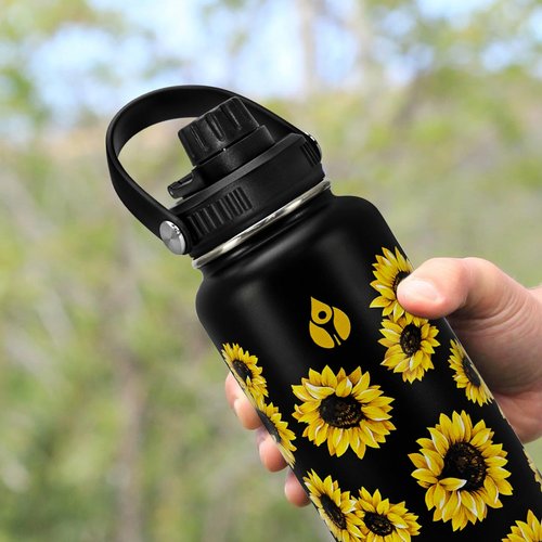 XccMe Spout Lid for Hydro Flask Wide Mouth with Flexible Handle,Chug lid for Hydro Flask 12,18,20,32,40 oz,Replacment lids for Most Wide Mouth Sports Water Bottles,Easy to Carry and Leakproof (1PACK)
