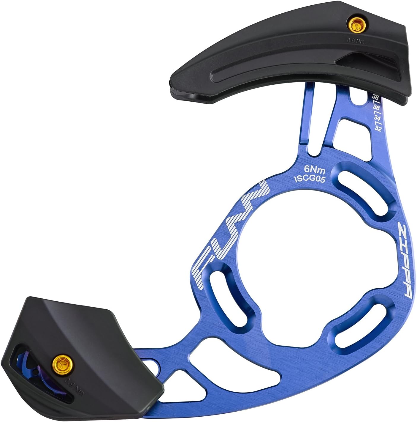 Funn Zippa AM Chain Guide, ISCG05 Interface, BSA Adapter Included, 32T-38T, Mountain Bike Chain Protector