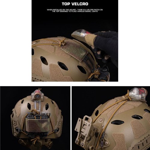 Multifunction Tactical Helmet Battery Pouch,PVS-31 NVG Battery Box Storage Pouch Elastic Adjustment Balance Weight Bag Counterweight Pack Compatible with Most Helmets (CAMO)