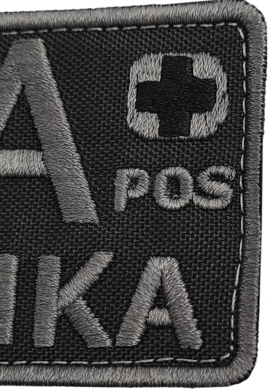 ACU A POS A+ NKA Blood Type Subdued ECWCS Embroidered Touch Fastener Patch