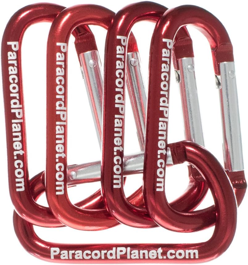 Aluminum D Ring Carabiner Clip Bulk Packages - Available in a Variety of Sizes, Styles, and Colors