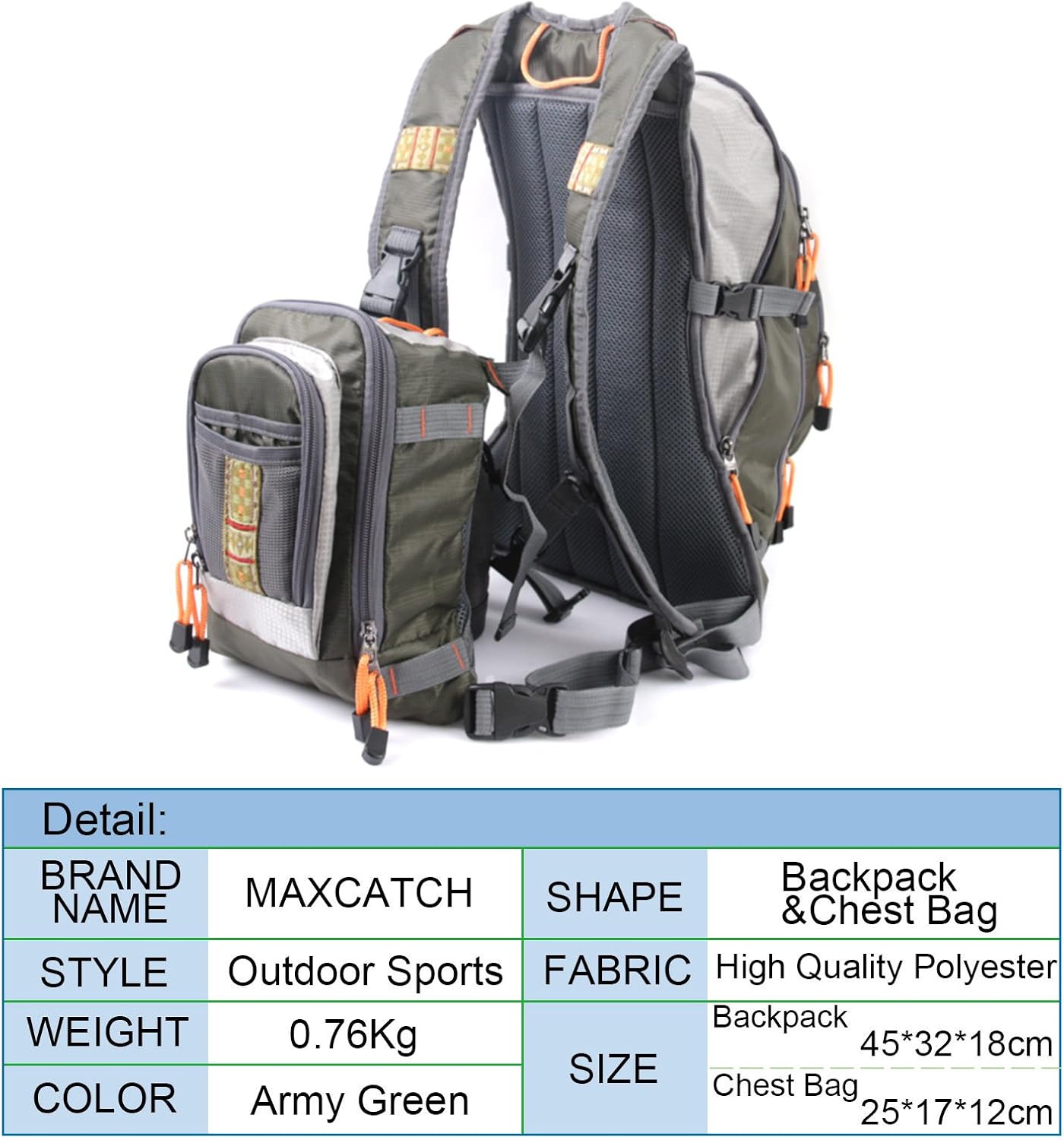 M MAXIMUMCATCH Maxcatch Fly Fishing Vest Pack for Men and Women Adjustable Outdoor Fishing (Vest/Sling Pack/Backpack)