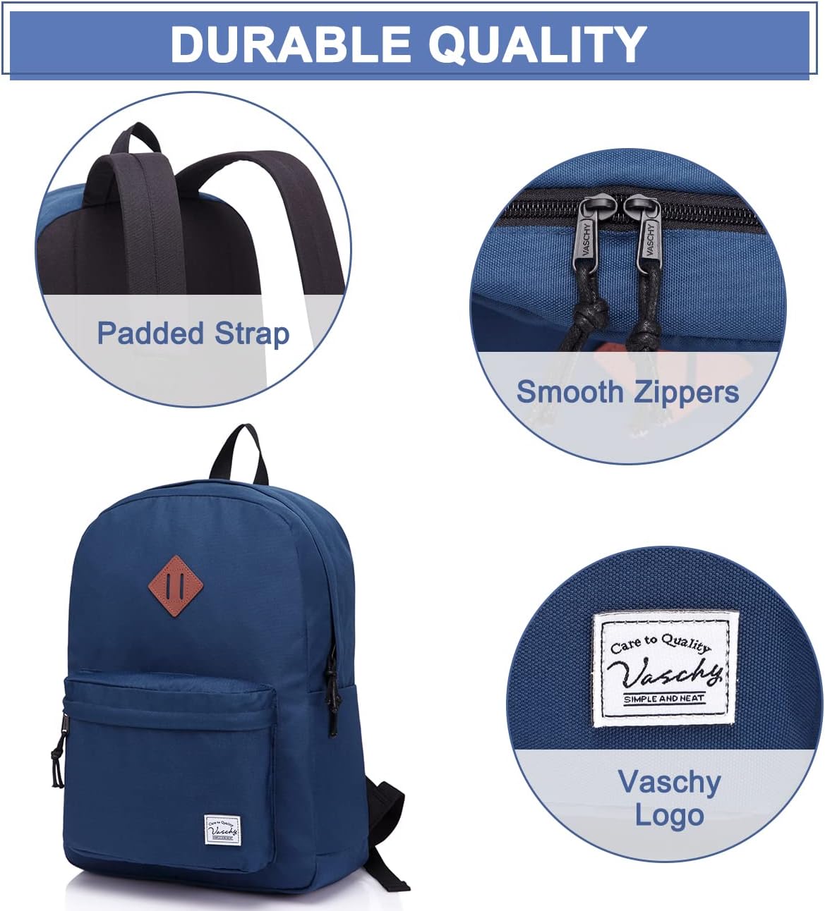 VASCHY Backpacks Handbags, Lavender, M