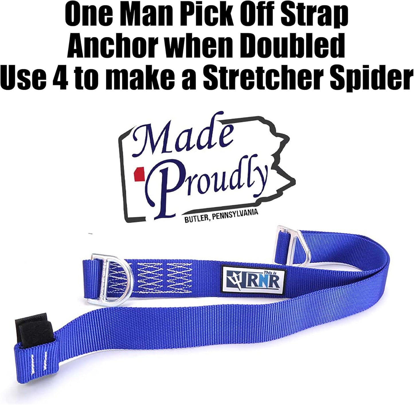 Rock-N-Rescue Pick Off Strap - Mountaineering and Rock Climbing Accessories, Firefighting and Rescue Gear, Adjustable Sling, Customizable Length