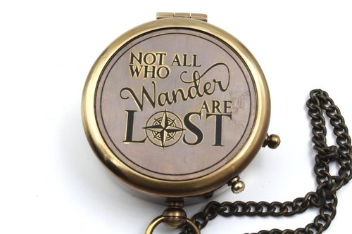 NOT All Engraved Personalized Antique Brass Compass – Son Birthday Gifts, Graduation Day Gifts, Confirmation Gifts, Baptism & Stocking Stuffer for Son
