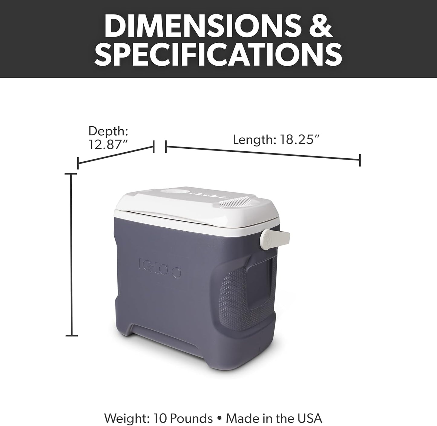 Igloo Iceless Thermoelectric Cooler, Portable Cooler Electric, Plug-in 12V Camping Fridge Cooler, Electric Ice Chest, Hielera Electrica