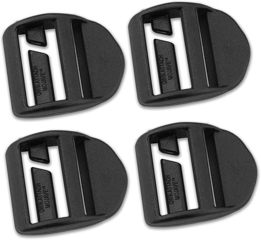 AceCamp 25mm Duraflex Tension Locks, Plastic Adjuster for Loose Straps, Prevention Buckles Set, Repair Kit for Backpack, Shoulder Bag, Camping, Hiking, Emergency - 4 Pieces