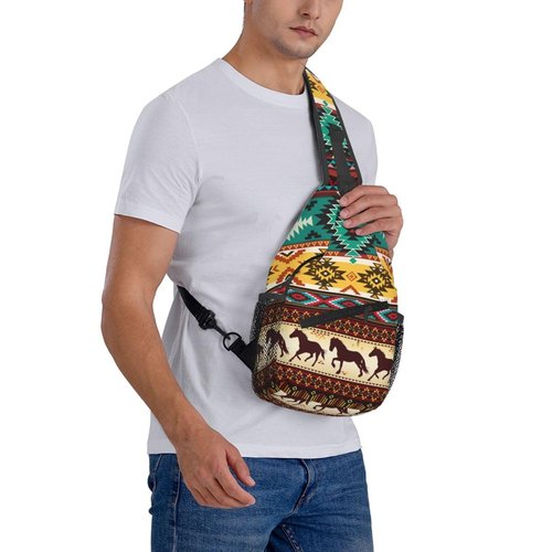 Majoug Horse Sling Bag Crossbody Sling Backpack Bags for Women Men Mentravel Hiking Casual Daypacks Chest Shoulder Bag Christmas Halloween Gifts