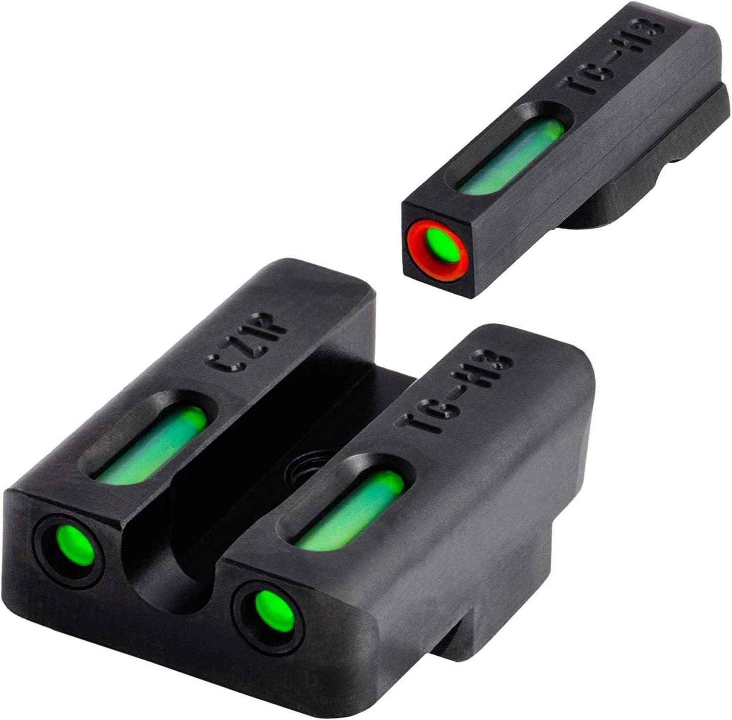Truglo TFX PRO Night Sight for Handguns - Glowing Tritium & Fiber Optic, Compact & Durable