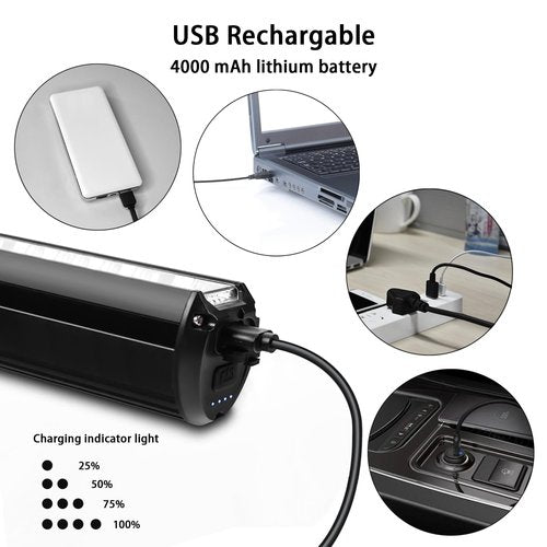 Suruid Super Bright LED Bike Light, USB Rechargeable Bicycle Headlight-5 Modes, Bike Water Bottle Cage, Universal Bike Water Drink Holder