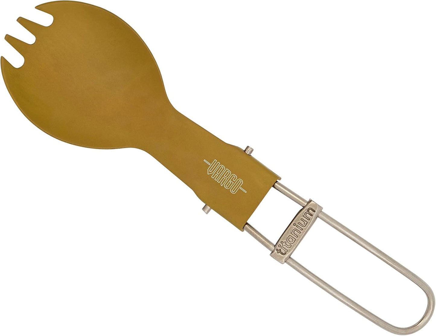 Vargo Titanium Folding Spork, Yellow - Ultralight, Compact and Durable