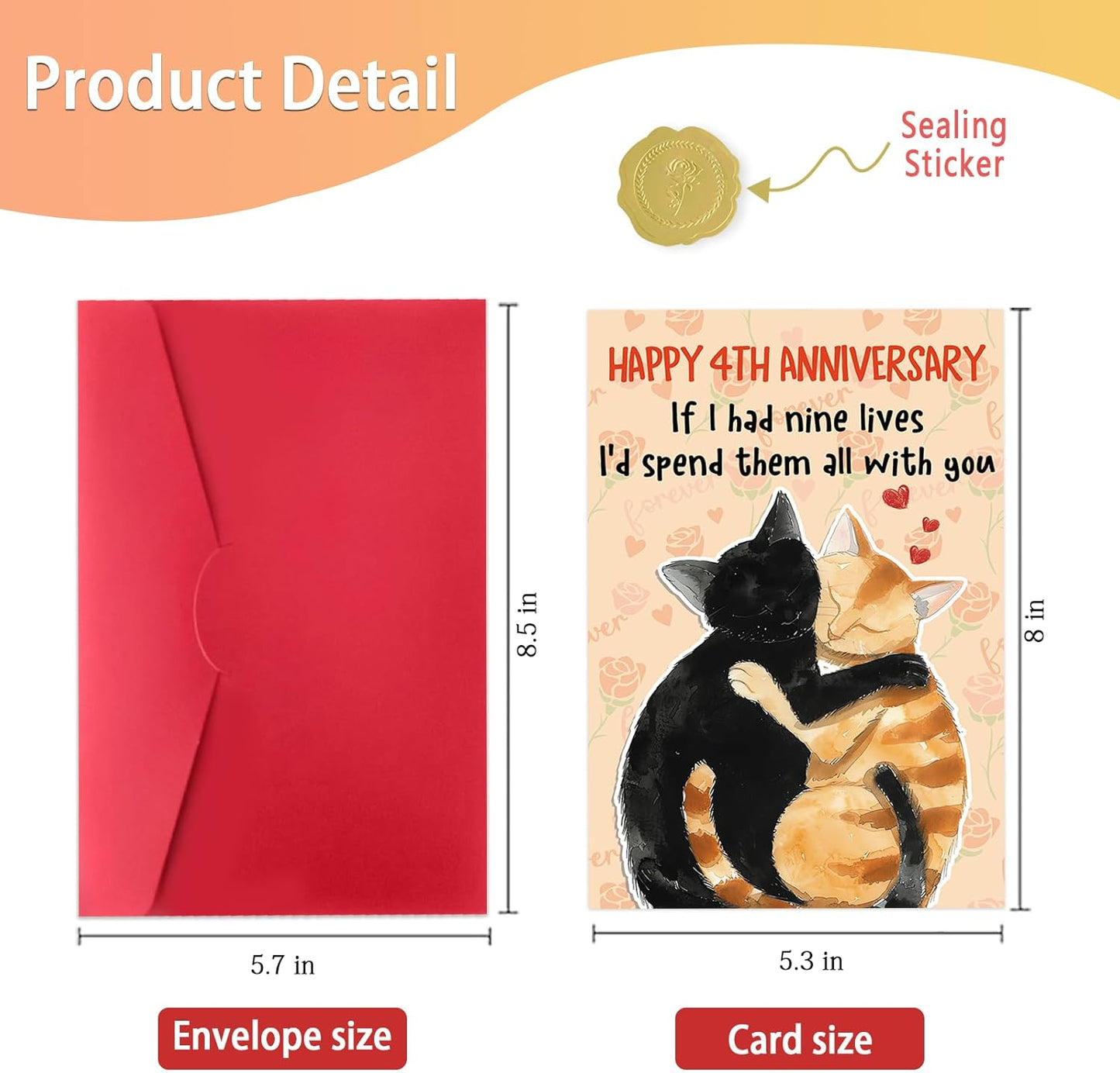 Funny 3rd Anniversary Card for Men Women, Romantic 3 Year Anniversary Card Gifts for Him Her, Cute 3rd Weeding Card for Husband Wife Boyfriend Girlfriend