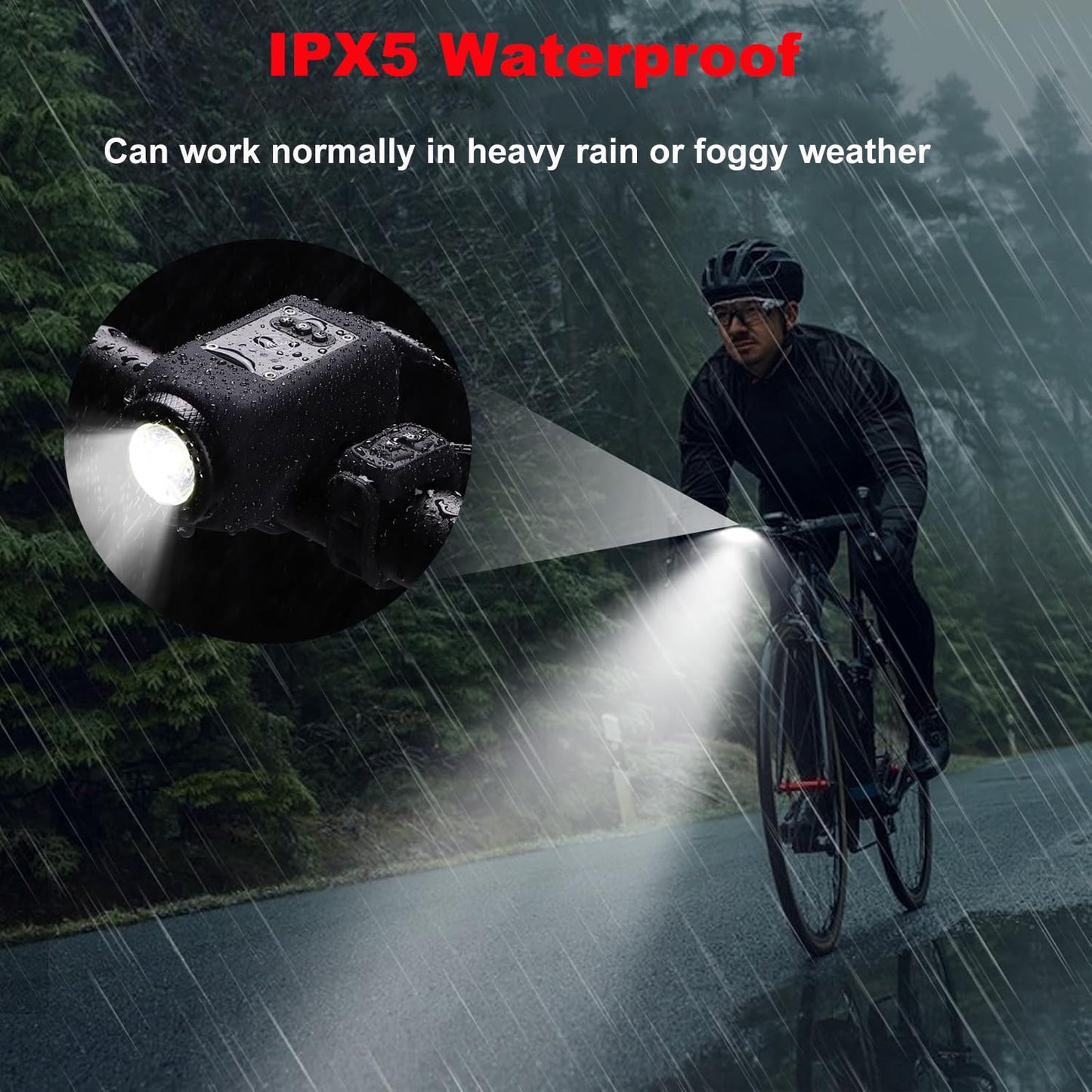 AaiLucky Electric Bike Horn and Bike Light 2 in 1, 110dB Bicycle Horn Rechargeable Bicycle Scooter Headlight for Night Riding, Bicycle Light with Horn for Adults Kids, 5 Sound Modes, Waterproof