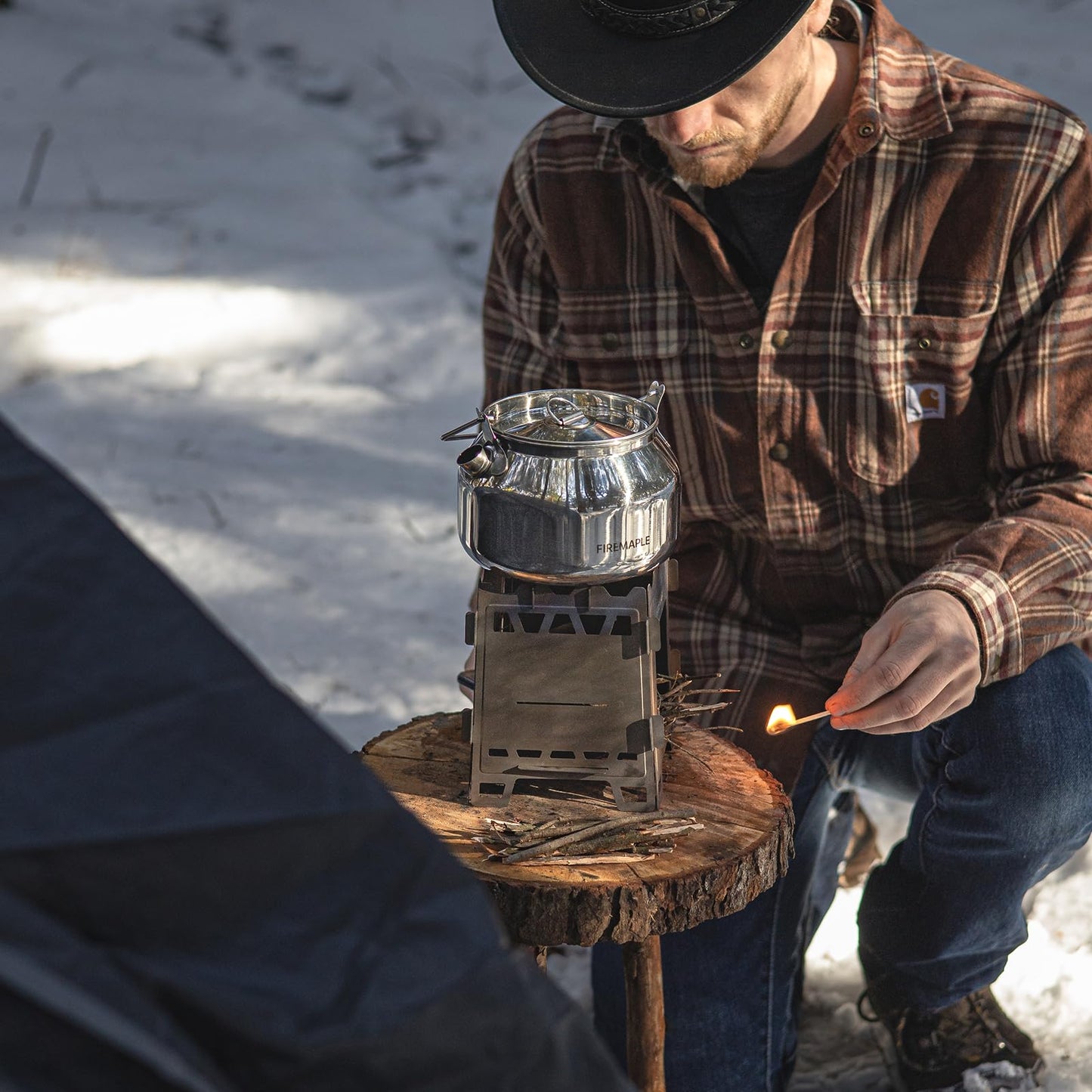 Fire-Maple Fortress Titanium Wood Stove - Ultra-Lightweight, Compact & Multi-Use Stove for Camping, Hiking & Backpacking