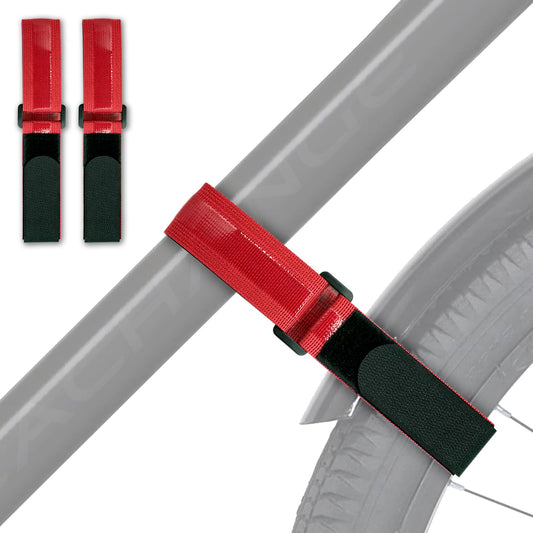 GDSZDDXX Heavy Duty Stitch Bike Straps for Rack, Premium 2PCS Adjustable Bike Rack Straps with Anti-Slip Gel Grip, Hook and Loop Bicycle Wheel Stabilizer Strap for Transportation and Storage