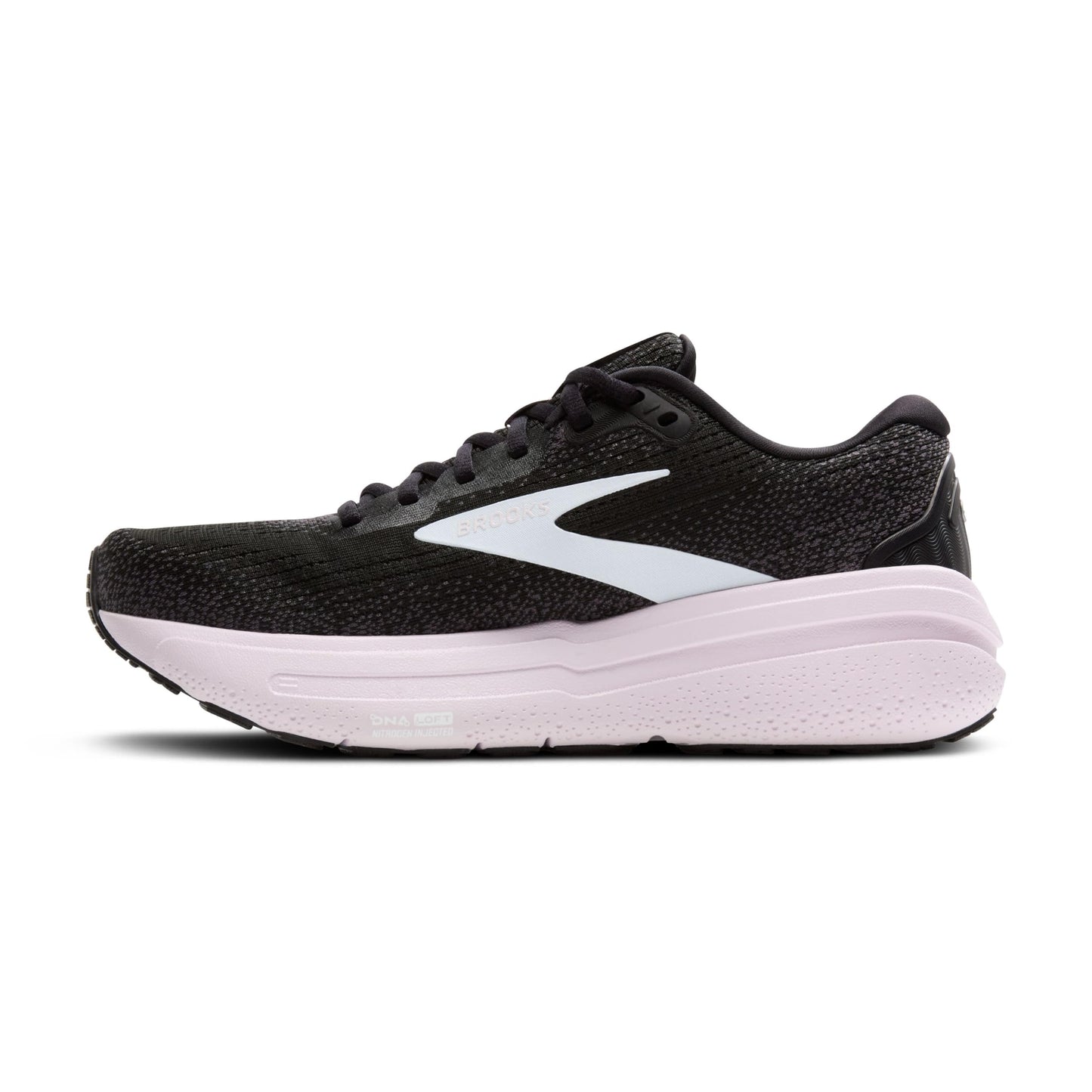Brooks Women’s Ghost Max 2 Neutral Running & Walking Shoe - Black/White/Orchid Ice - 10 Medium