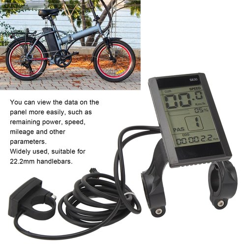 Computer, 22.2mm S830 LCD Display Cycling Computer, Multifunctional Electric LCD Display Meter, Speedometer for Modification Accessories
