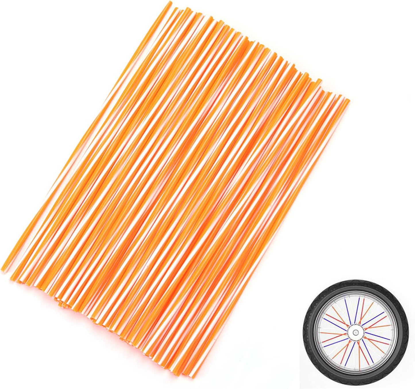 72Pcs Universal Spoke Skins Cover - Ovelur Wheel Spoke Wraps Skins Pipe Trim Decoration Protector For Motorcycle Dirt Bike Yamaha Harley Suzuki(Pink)
