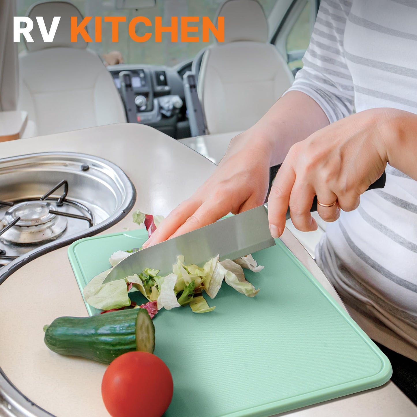 Gaialoop Camping Cooking Utensils Set 16 PCS Camp Kitchen Cookware Kit with Organizer Bag, Portable RV Camping Essentials Camper Must Haves for Cookouts Open Fire Pit