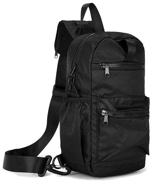 WESTEND Black Crossbody Sling Bag with Adjustable Strap for Traveling, Hiking, Daypack for Men and Women