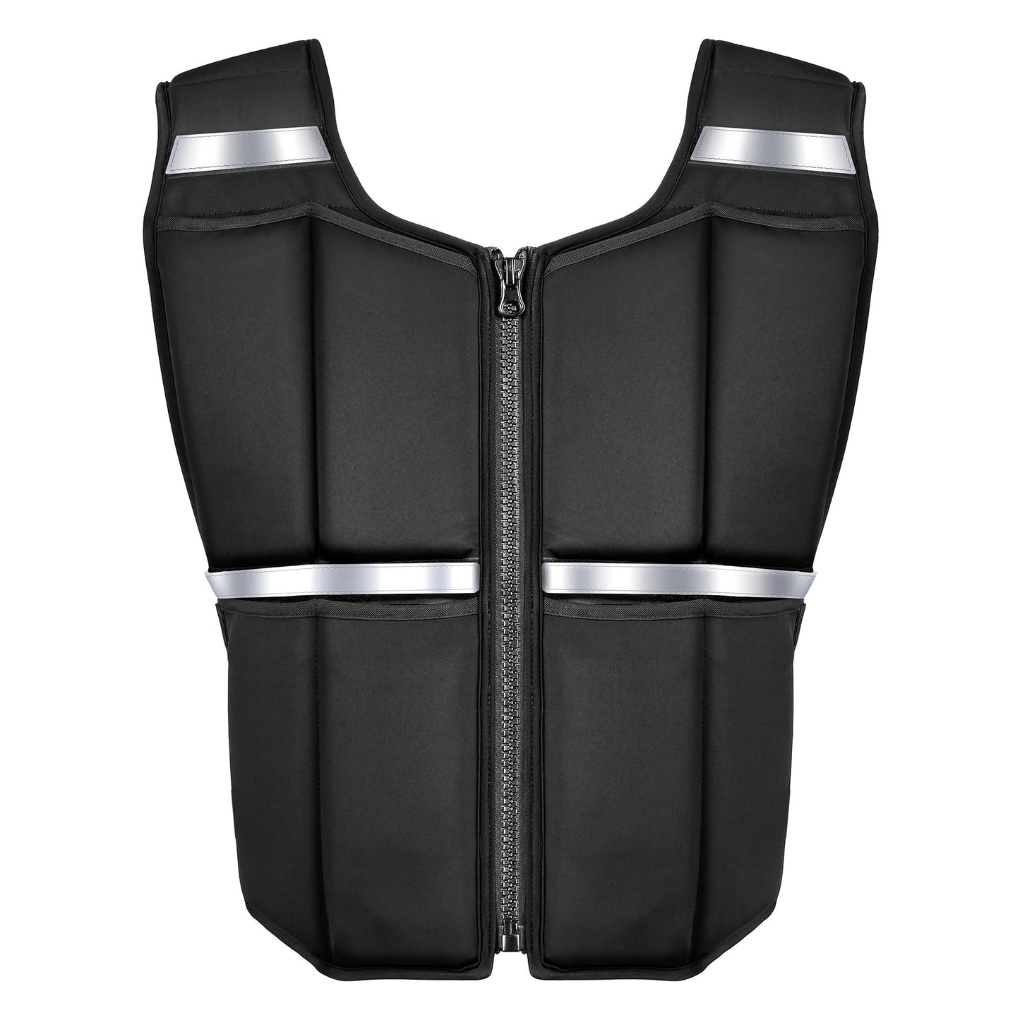 Adjustable Weighted Vest Men 2-35 lbs/2-45 lbs, Rucking Vests for Walking with Zipper/16pcs Silicone Weights, Strength Training Workout Vest for Running Walking GYM Home, Removable Reflective Strips