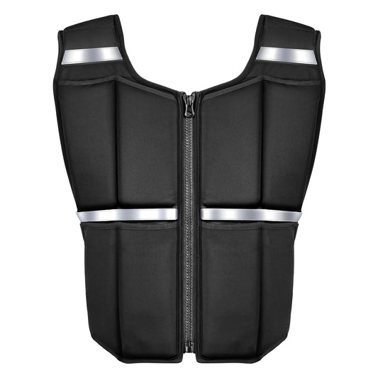 Adjustable Weighted Vest Men 2-35 lbs/2-45 lbs, Rucking Vests for Walking with Zipper/16pcs Silicone Weights, Strength Training Workout Vest for Running Walking GYM Home, Removable Reflective Strips