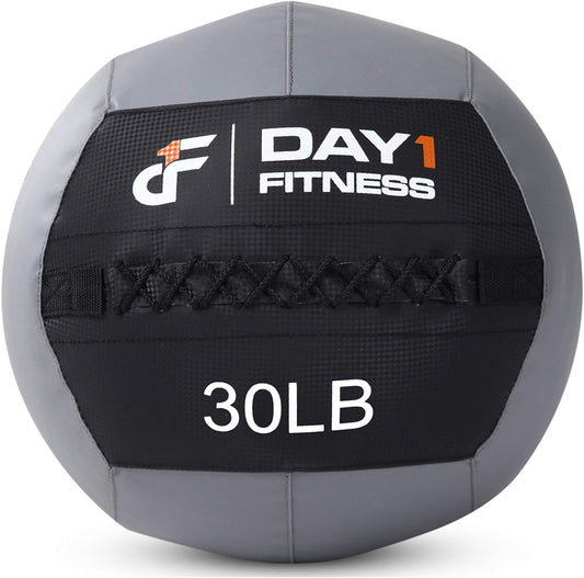 Soft Wall Medicine Ball 30 Pounds - Exercise,Rehab, Core Strength, Large Durable Balls for TRX, Floor Exercises, Stretching