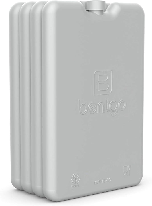 Bentgo Ice Lunch Chillers - Ultra-Thin Ice Packs Perfect for Everyday Use in Lunch Bags, Lunch Boxes and Coolers - 4 Pack (Blue)