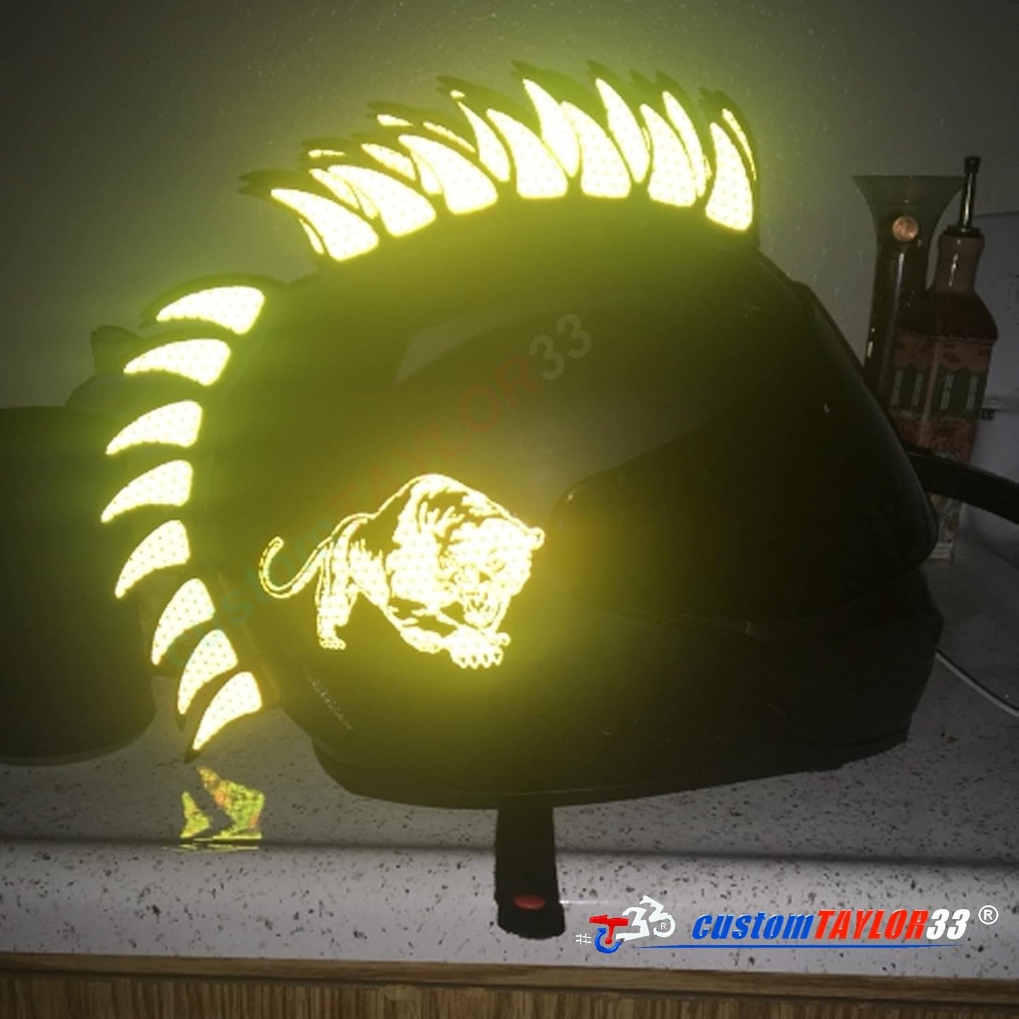 Warhawk/Mohawk Rubber Saw Blade Helmet Accessory - Custom TAYLOR33 (Helmet Not Included)