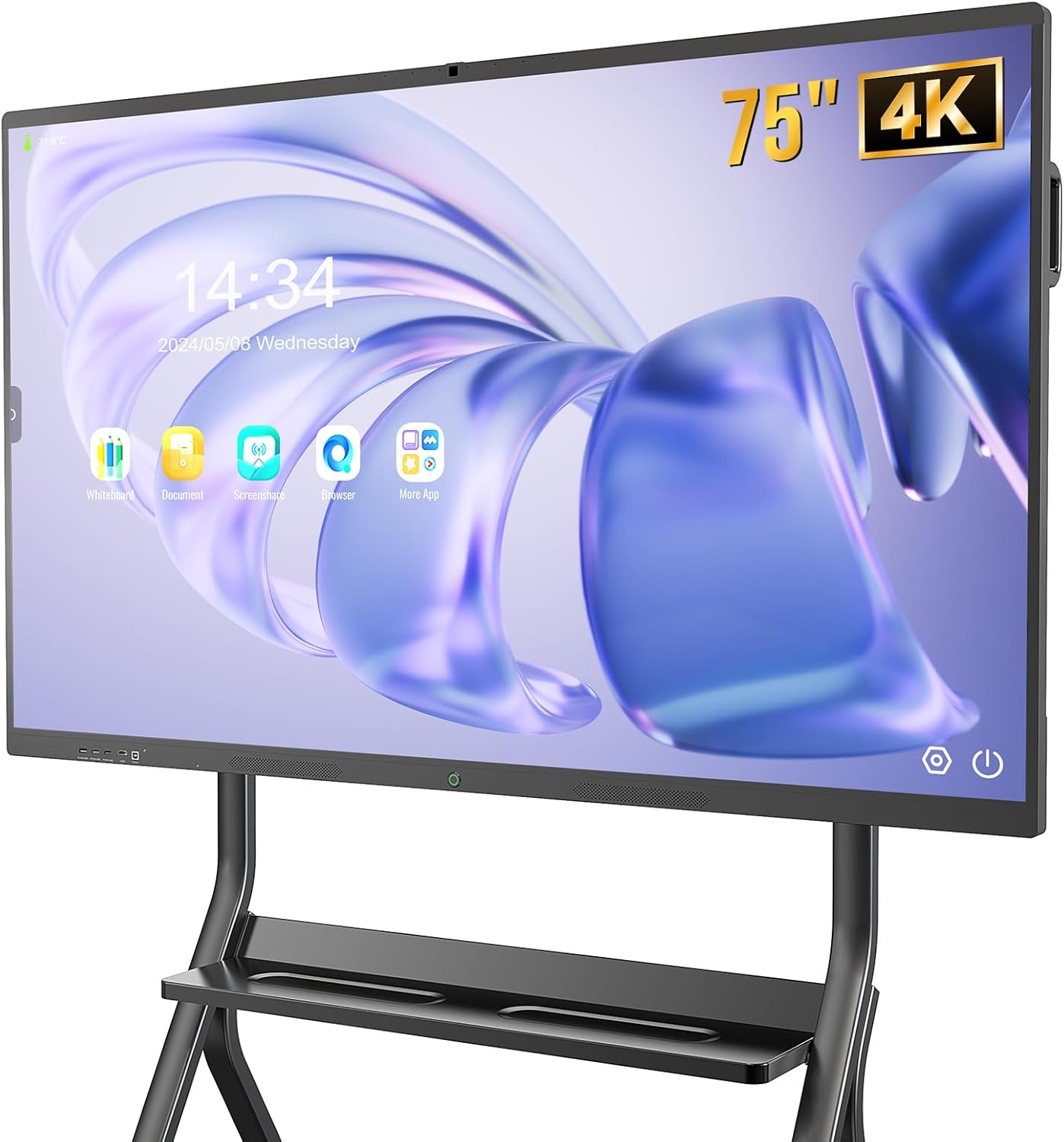 55″ Smart Board, 4K UHD Touchscreen Display Electronic Whiteboard Built in Ultra High Definition Camera Open App Ecosystem, Digital Presentation Electronic Smart WhiteBoard for Classroom Home Office