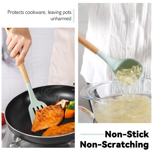 Camkinger Camping Accessories Kitchen Cooking Utensils Set - Portable Outdoor Camp Cookware Set, Silicone Camper Essentials Gear Must Have Supplies for Travel RV BBQ Grill Picnic Hiking
