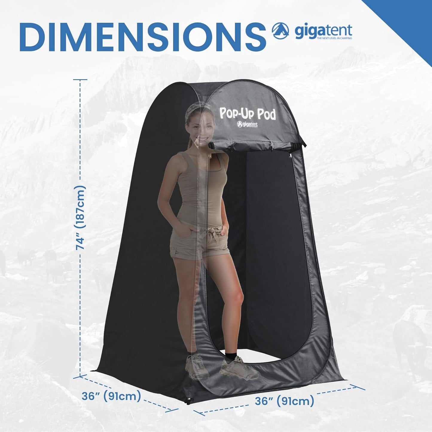 Portable Pop Up Privacy Tent for Camping & Beach – Instant Shower & Changing Room, Lightweight & Easy Setup
