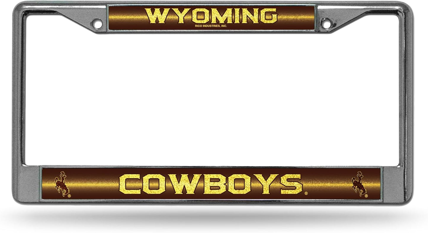 Rico Industries NCAA 12" x 6" Silver Bling Chrome Car/Truck/SUV Auto Accessory
