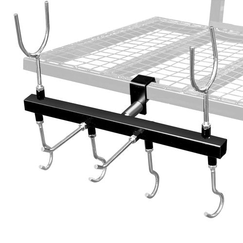 Tree Stand Gun Holder for 1 Inch Square Tubing, Treestands Rifle Holder Gun Rest Crossbow Holder Come with 6 Metal Gear Hooks, Easy Installation for Outdoor Hunting Gear Accessories