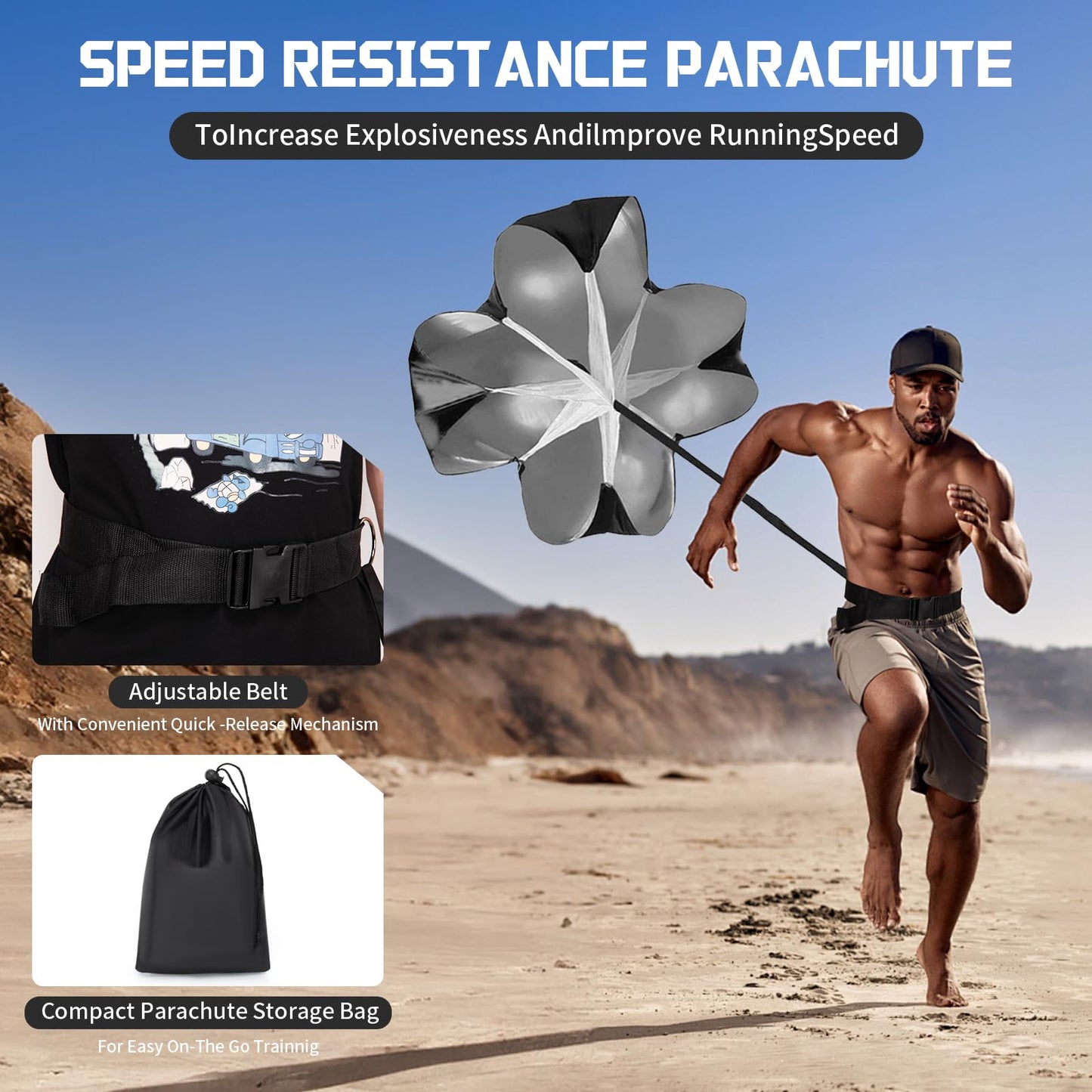 9TH SHOP Speed Ladder Agility Ladder, Football Training Equipment Set-20feet 12 Rungs Speed Ladder,10 Disc Cones, Resistance Parachute, Jump Rope, 4 Resistance Bands