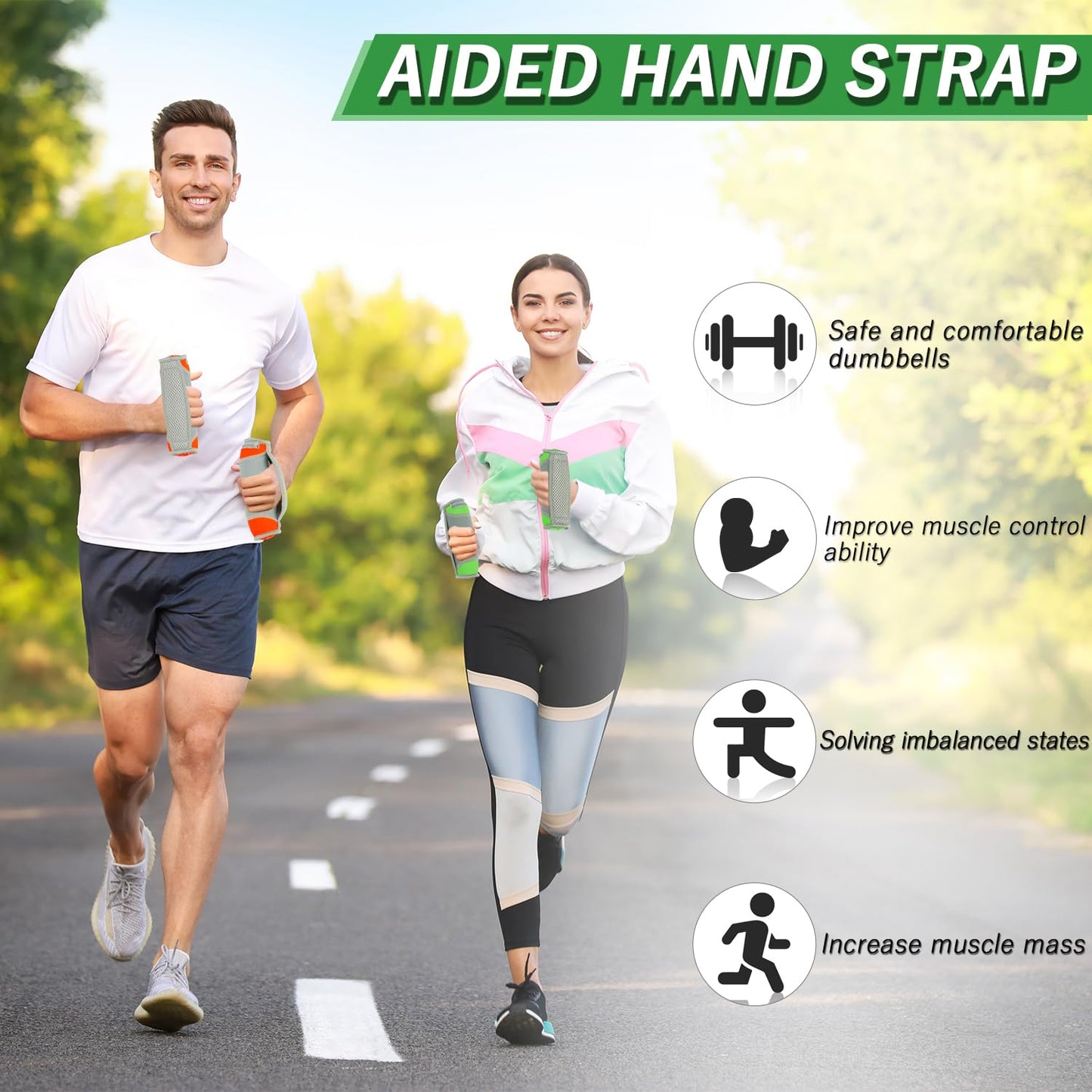 Soft Dumbbell Hand Weights Set for Jogging Running and Physical Therapy Yoga Women Men Workouts,Detachable Walking Weight with Hand Strap and Washable Cover (Multi Color Set of 6 (1LB*2+ 2LB*2+