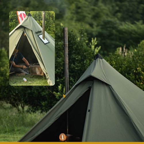 OneTigris Stove Jack 11.8" x 7.8" for Conifer Canvas Hot Tent and Outdoor Camping