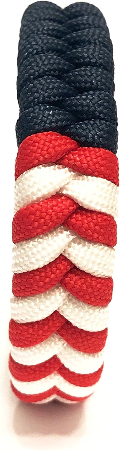 USA American Flag Mens Jewelry Paracord Survival Bracelet with Metal Buckle (Size 8.5)