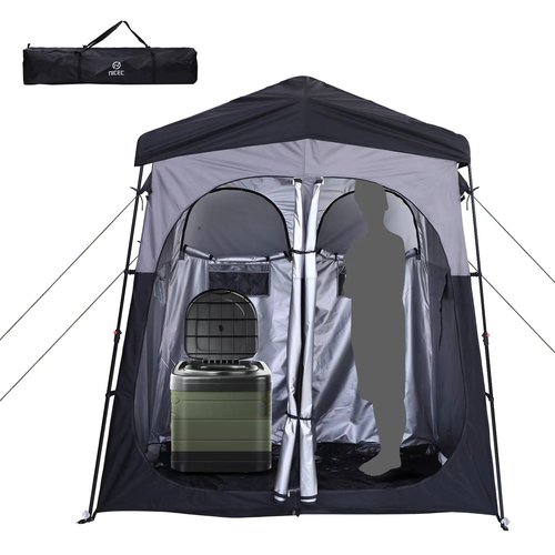 Nice C Camping Shower Tent, Instant Pop Up Privacy Changing Tent, Outdoor Shower Enclosure, Toilet Tents, Oversize (2 Room)