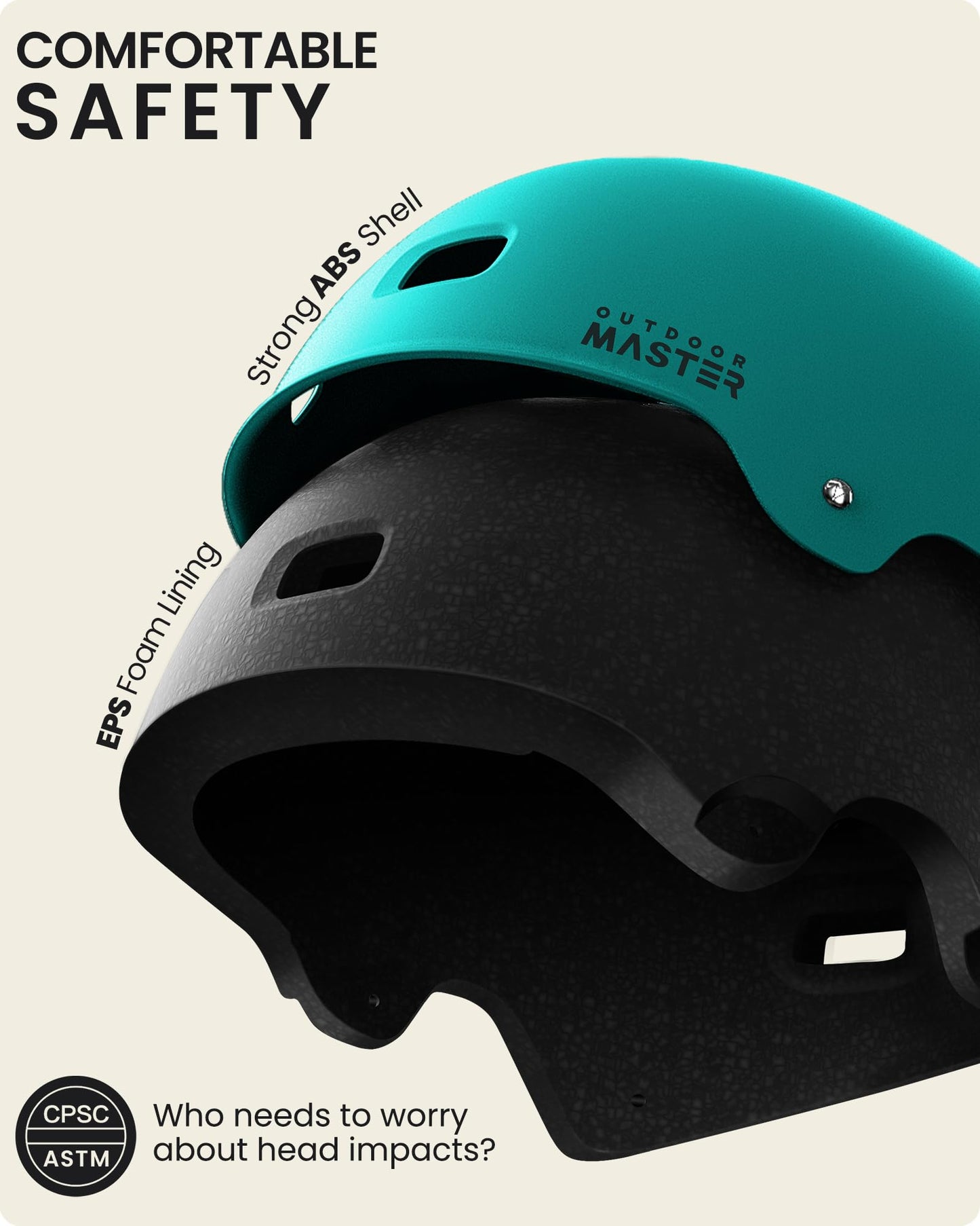 OutdoorMaster Skateboard Cycling Helmet - Two Removable Liners Ventilation Multi-Sport Scooter Roller Skate Inline Skating for Kids, Youth & Adults - XS - Sea Green