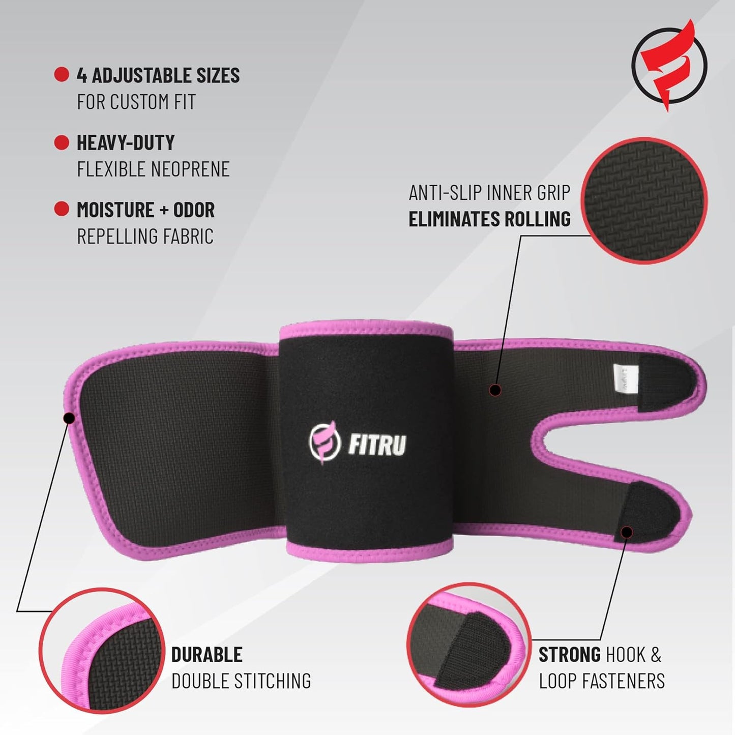 Fitru Premium Arm Trimmers for Men & Women | Sauna Arm Wraps for Flabby Arms Increasing Heat & Sweat During Exercise