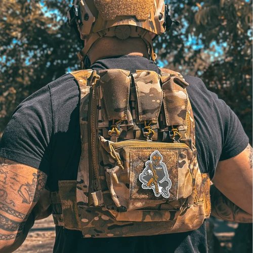 Slav Squat Hook and Loop Tactical Military Morale Patch or Meme Patch for Tactical Gear, Backpacks, Caps, and Vests