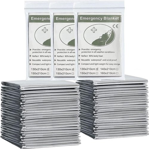 WLEAD 30 Pack Emergency Mylar Blankets,Emergency Survival Blanket Survival Gear & Camping Supplies,Insulating Reflective Foil Survival Blankets for Camping, Hiking, and Outdoor Rescue Kits